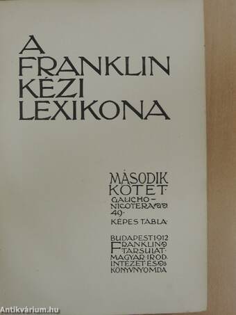 A Franklin kézi lexikona II. (töredék)