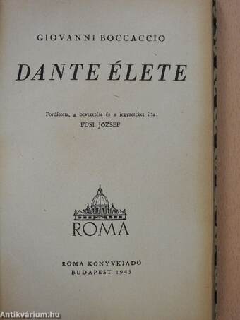 Dante élete