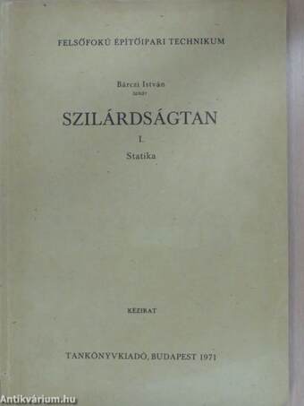 Szilárdságtan I.