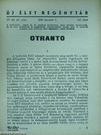 Hadüzenet/Pozsonyi futár/A montellói üteg legendája/Verduni malom/A kisértés hegye/A kieli matróz/A légió árulója/Irving Gordon feltámadása/Otranto/A texasi kocsma/Az éjféli hajó