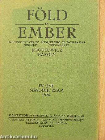 Föld és Ember 1924/2.