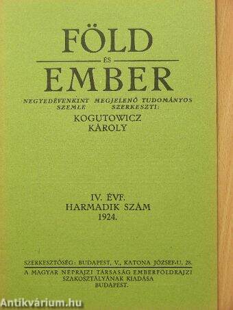 Föld és Ember 1924/3.