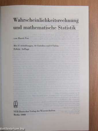 Wahrscheinlichkeitsrechnung und mathematische Statistik