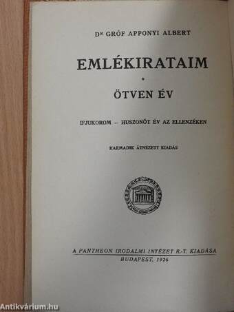 Emlékirataim/Ötven év