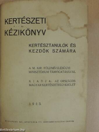 Kertészeti kézikönyv