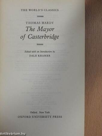 The Mayor of Casterbridge