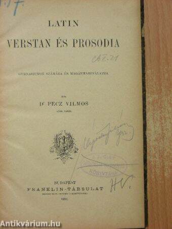 Latin verstan és prosodia