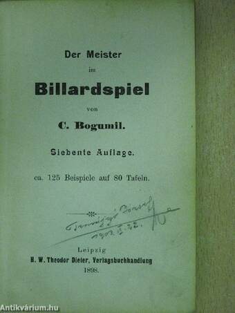 Der Meister im Billardspiel