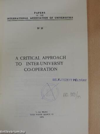 A Critical Approach to Inter-University Co-operation