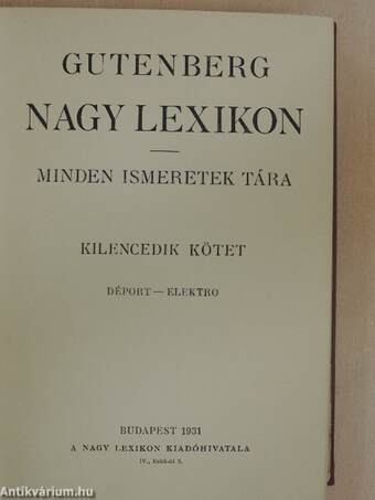 Gutenberg Nagy Lexikon IX. (töredék)