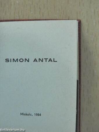 Simon Antal (minikönyv) (számozott) - Plakettel