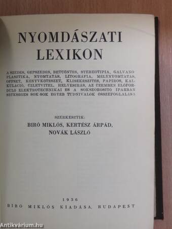 Nyomdászati lexikon