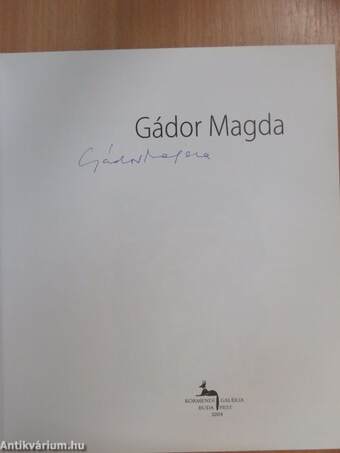 Gádor Magda (aláírt példány)