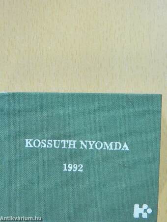 Kossuth Nyomda Rt. kis albuma 1992. (minikönyv)