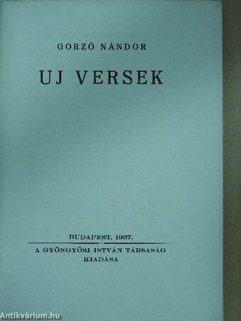 Uj versek