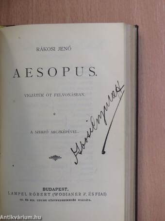 Pry Pál/A sevillai borbély vagy haszontalan elővigyázat/Nézd meg az anyját/Aesopus/A bürök