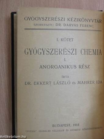 Gyógyszerészi chemia I-II.