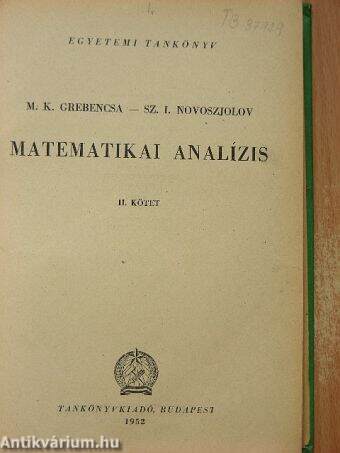 Matematikai analízis II.