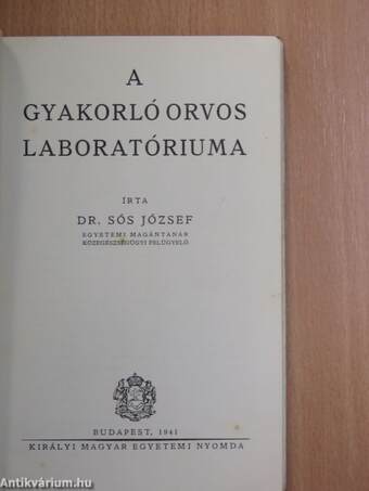 A gyakorló orvos laboratóriuma