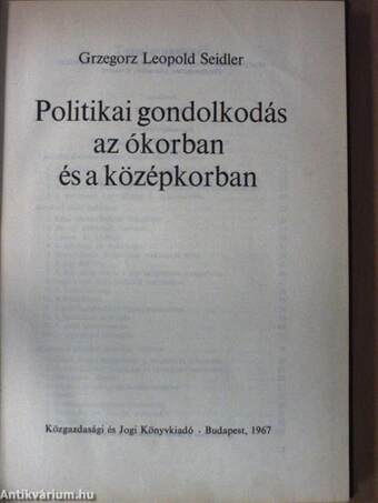 Politikai gondolkodás az ókorban és a középkorban