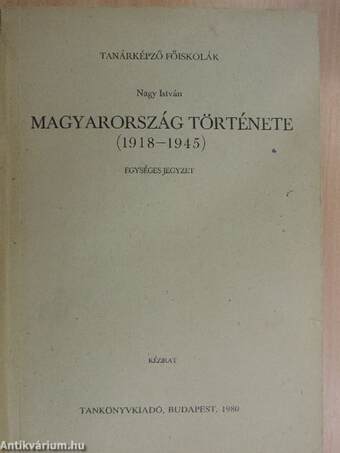 Magyarország története 1918-1945