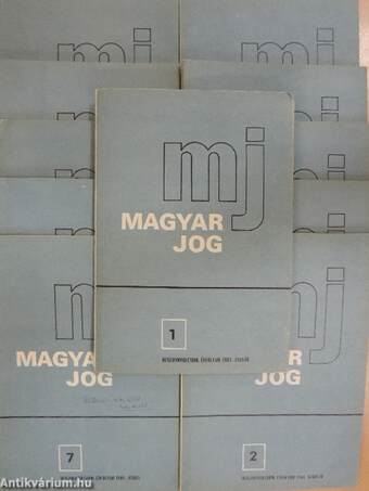 Magyar Jog 1981. (nem teljes évfolyam)