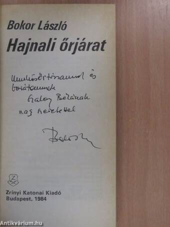 Hajnali őrjárat (dedikált példány)