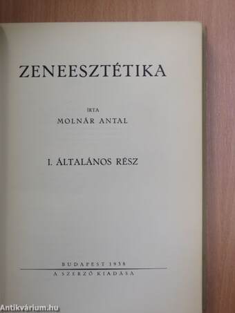 Zeneesztétika I.