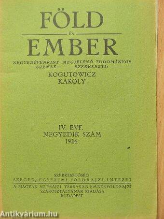 Föld és Ember 1924/4.