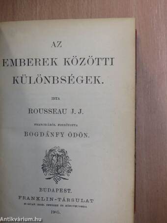 Az emberek közötti különbségek/Pascal gondolatai/XII. Károly története/A görög művészet bölcselete