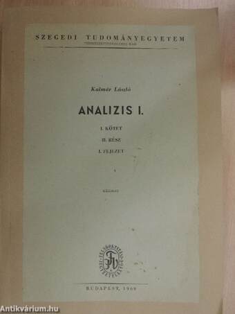 Analízis I.