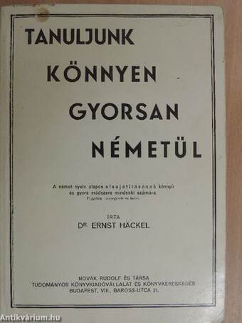 Tanuljunk könnyen, gyorsan németül!