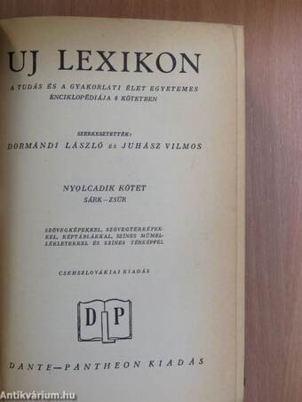 Uj lexikon VIII. (töredék)