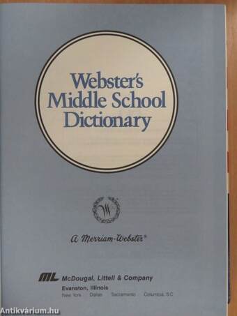 Webster's Middle School Dictionary