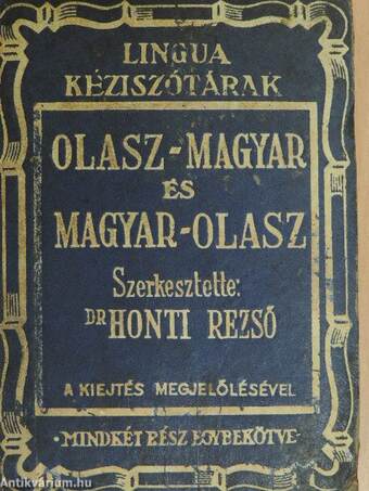 Magyar-olasz és olasz-magyar kéziszótár I-II.