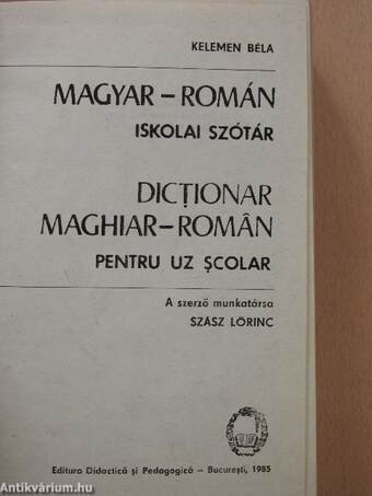 Magyar-román iskolai szótár