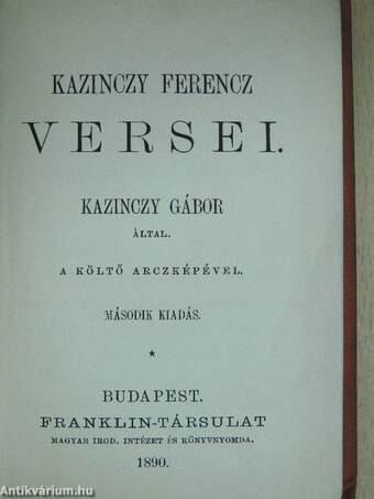 Kazinczy Ferencz versei