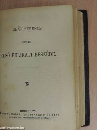 Fanni hagyományai/Manfred/A Violka Vera s egyéb elbeszélések/Váljunk el!/Deák Ferencz 1861-iki első felirati beszéde/A lelánczolt Prometheüsz/Vadász-történetek/Bohém-élet/A magyarok tetteiről