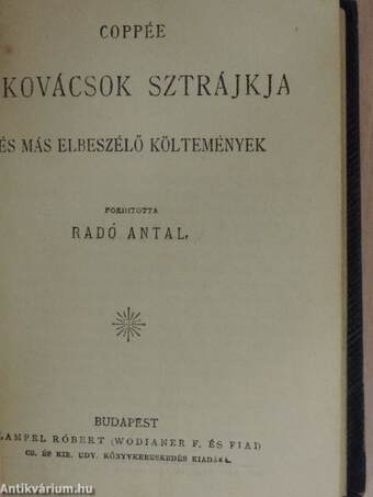 Bánk bán/Apró elbeszélések/Berzsenyi Dániel válogatott versei/Kovácsok sztrájkja/A kérők/Humoreszkek/A bor és egyéb apróságok/Szigeti veszedelem/Trilby/Dorottya