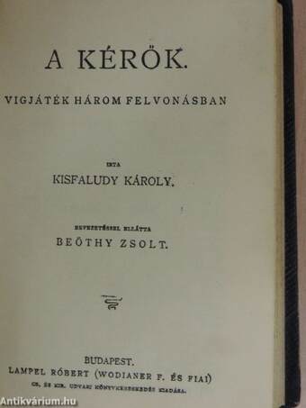 Bánk bán/Apró elbeszélések/Berzsenyi Dániel válogatott versei/Kovácsok sztrájkja/A kérők/Humoreszkek/A bor és egyéb apróságok/Szigeti veszedelem/Trilby/Dorottya