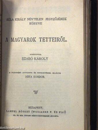 Fanni hagyományai/Manfred/A Violka Vera s egyéb elbeszélések/Váljunk el!/Deák Ferencz 1861-iki első felirati beszéde/A lelánczolt Prometheüsz/Vadász-történetek/Bohém-élet/A magyarok tetteiről