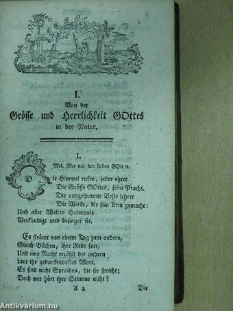 Sammlung Geistlicher Gesänge über die Werke Gottes in der Natur/Geistliche Lieder (gótbetűs)