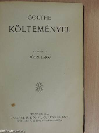 Goethe költeményei