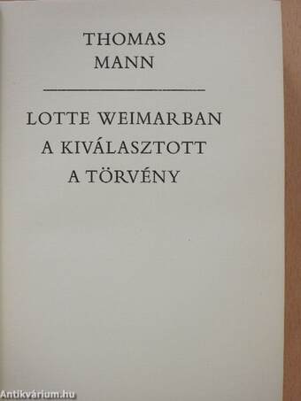 Lotte Weimarban/A kiválasztott/A törvény