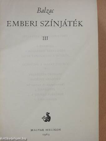 Emberi színjáték III.