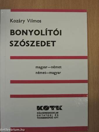 Bonyolítói szószedet