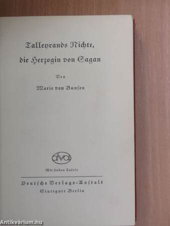 Talleyrands Nichte, die Herzogin von Sagan (gótbetűs)