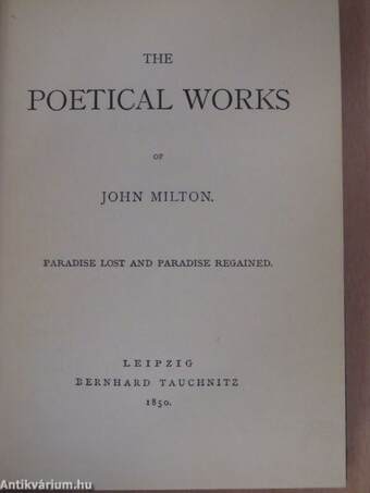 The Poetical Works of John Milton