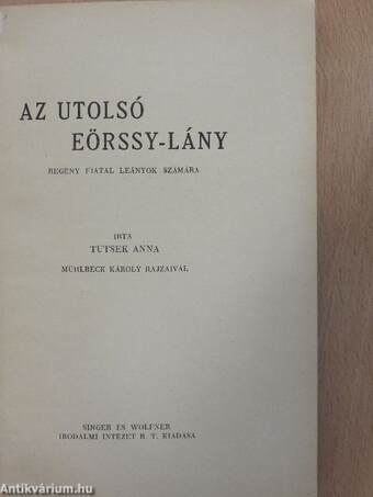 Az utolsó Eörssy-lány