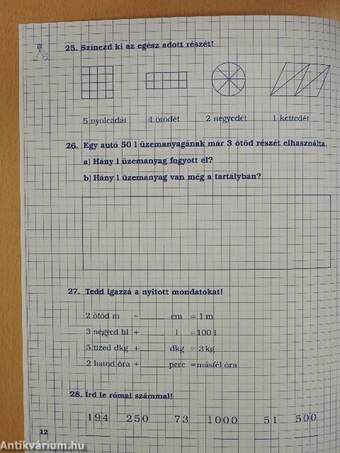 Gyakorlófüzet - Matematika 4. osztály